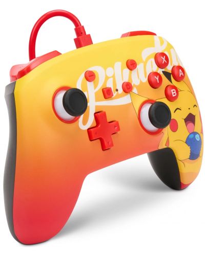 Контролер PowerA - Enhanced, жичен, за Nintendo Switch, Pokemon: Oran Berry Pikachu - 2