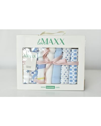 Комплект памучни кърпи LoveMAXX - 7 броя, 20 х 20 cm, сини - 2