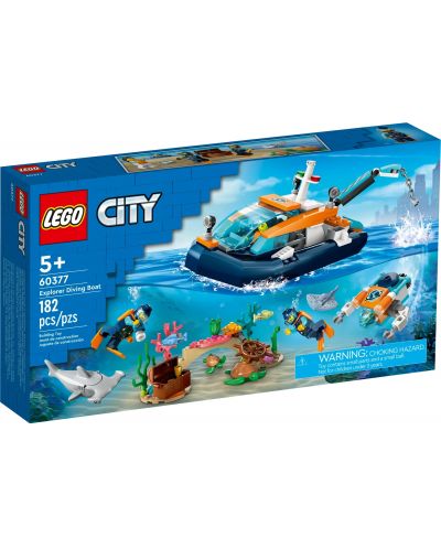 Конструктор LEGO City - Изследователска лодка за гмуркане (60377) - 1