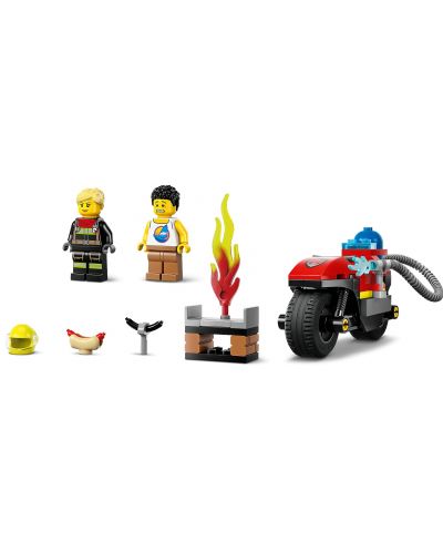 Конструктор LEGO City - Спасителен пожарен мотоциклет (60410) - 4