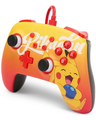 Контролер PowerA - Enhanced, жичен, за Nintendo Switch, Pokemon: Oran Berry Pikachu - 4