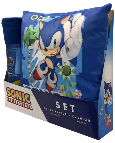 Комплект одеяло и възглавница Sega Games: Sonic the Hedgehog - Sonic - 2