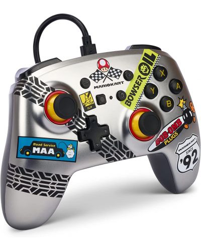 Контролер PowerA - Enhanced, жичен, за Nintendo Switch, Mario Kart - 2