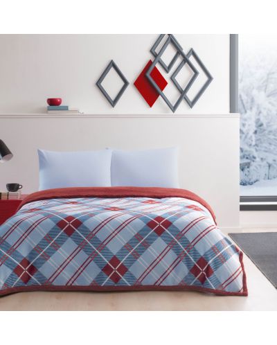 Комплект за спалня с одеяло TAC - Rialta, червен - 2