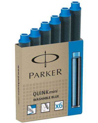 Комплект патрончета Parker Z11 - За писалка, 6 броя, сини - 1