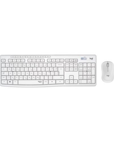 Комплект мишка и клавиатура Logitech - MK295, безжичен, бял - 1