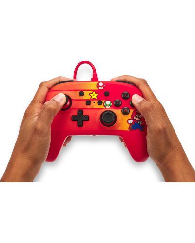 Контролер PowerA - Enhanced, жичен, за Nintendo Switch, Speedster Mario - 5
