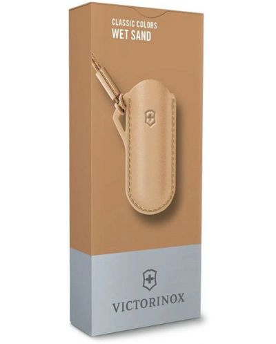 Кожен калъф за джобен нож Victorinox Classic - Wet Sand - 1