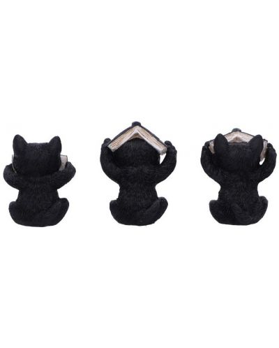Комплект статуетки Nemesis Now Adult: Humor - Three Wise Spell Cats, 8 cm - 3