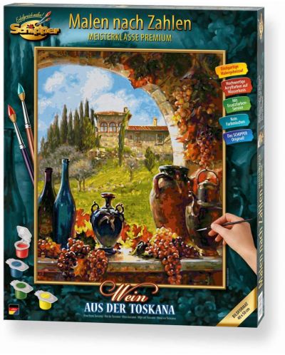 Комплект за рисуване по номера Schipper - Вино от Тускана - 1