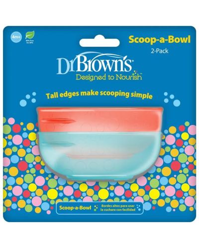 Купички за хранене Dr. Brown's - Scoop-a-Bowl, 2 броя - 3