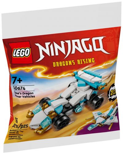 Конструктор LEGO Ninjago - Мощните превозни средства на Зейн (30674) - 1