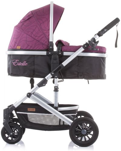 Комбинирана бебешка количка Chipolino - Естел, люляк - 3