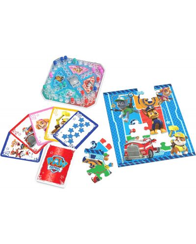 Комплект настолни игри Spin Master: Paw Patrol Bundle - Jumbo Cards, Pop-Up Game, Puzzle - 3