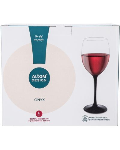 Комплект от 6 чаши за червено вино ADS - Onyx, 330 ml - 3