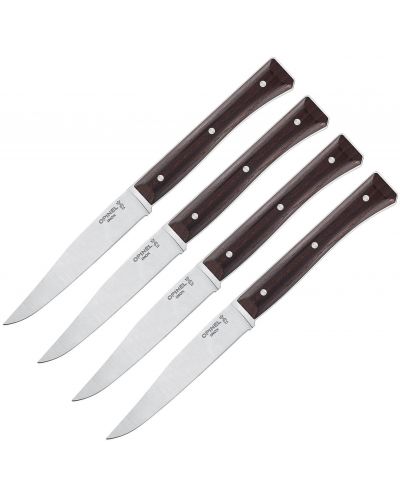 Комплект ножове Opinel - Dark ASH, 4 части, кафяви - 1