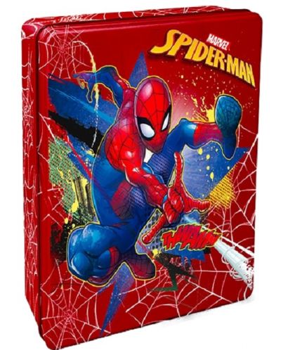 Комплект за оцветяване в метална кутия Multiprint - Spider-Man - 1