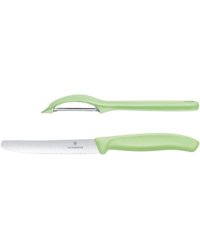 Комплект нож и белачка Victorinox - Swiss Classic, Trend Colors, светлозелени - 2