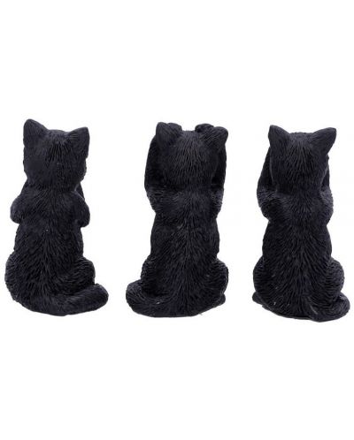 Комплект статуетки Nemesis Now Adult: Humor - Three Wise Felines, 8 cm - 3