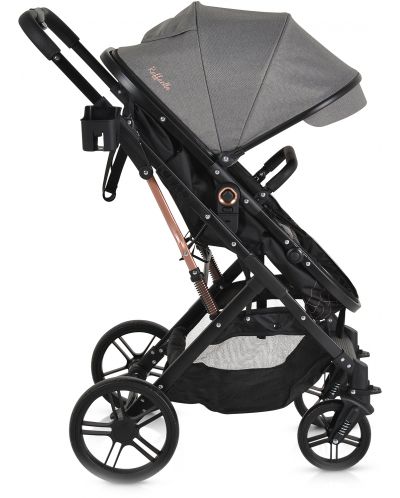 Комбинирана бебешка количка Moni - Raffaello, сива - 3