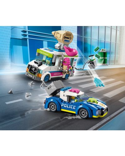 Конструктор LEGO City - Полицейско преследване с камион за сладолед (60314) - 4