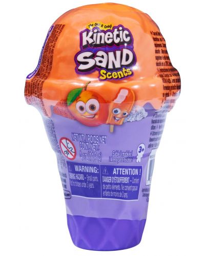 Комплект с кинетичен пясък Kinetic Sand - Сладолед, Оранжев - 1