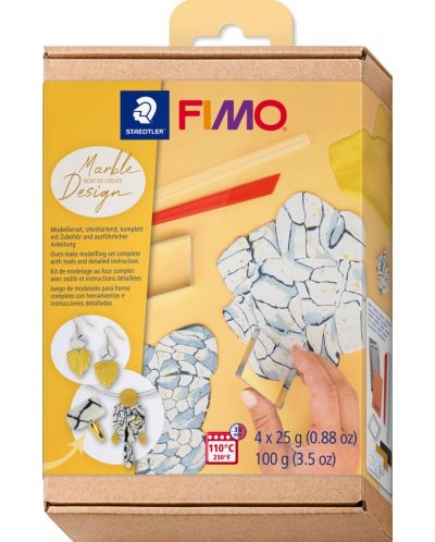 Комплект глина Staedtler Fimo Soft - Marble Design, 4 х 25 g - 1