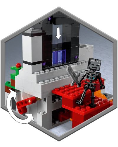 Конструктор LEGO Minecraft - Разрушеният портал (21172) - 3