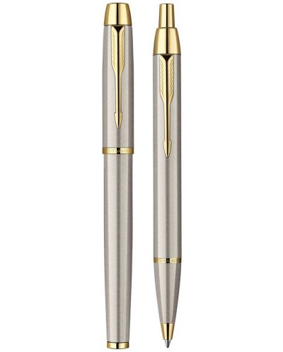 Комплект химикалка Parker IM Professionals - С ролер, златисто покритие, с кутия - 2