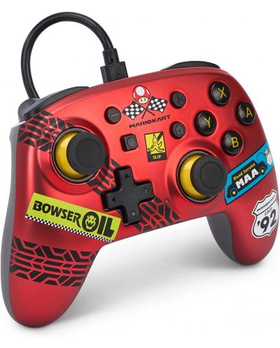 Контролер PowerA - Nano Enhanced, жичен, за Nintendo Switch, Mario Kart: Racer Red - 2