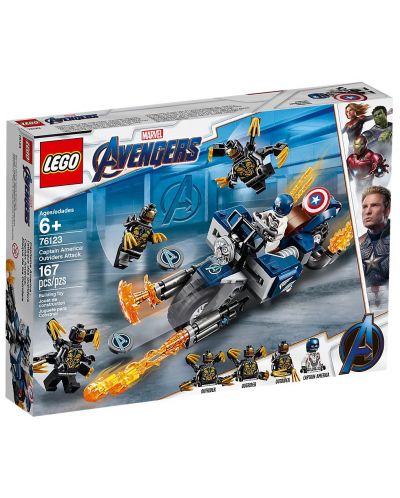Конструктор Lego Marvel Super Heroes - Captain America: Outriders Attack (76123) - 1