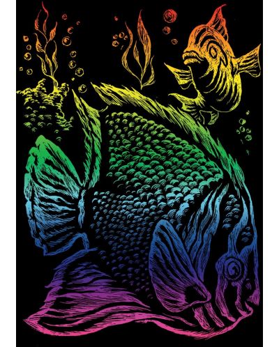 Комплект за гравиране Royal Rainbow - Риби, 13 х 18 cm - 1