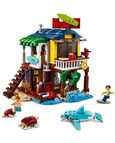 Конструктор LEGO Creator 3 в 1 - Плажна къща за сърф (31118) - 7