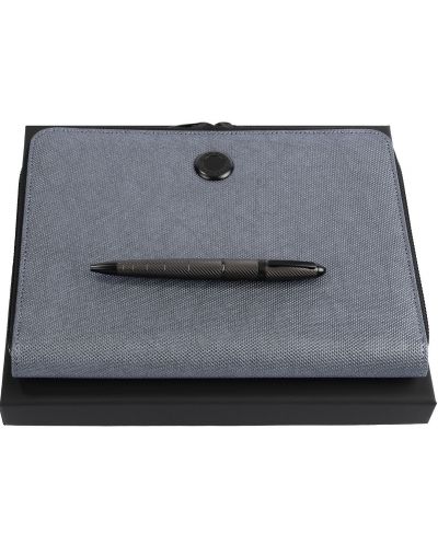 Комплект химикалка и конферентна папка Hugo Boss - Сиви - 1