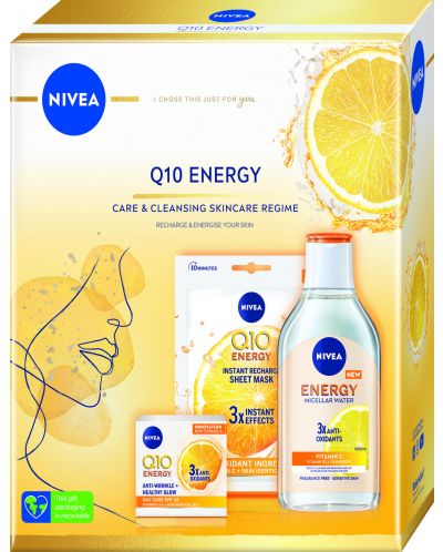 Nivea Подаръчен комплект Q10 Energy, Xmas 22 - 1