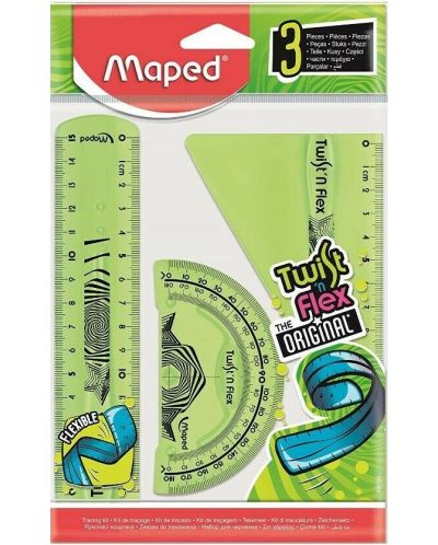 Комплект за чертане Maped Twist'n Flex - Зелен - 1