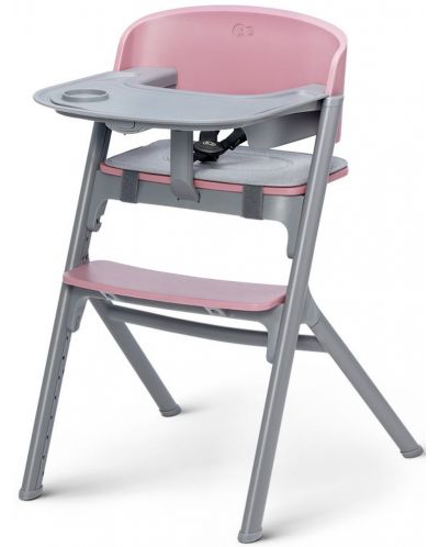 Комплект столче за хранене и шезлонг KinderKraft - Livy и Calmee, розови - 2