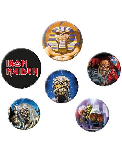 Комплект значки GB eye Music: Iron Maiden - Mix - 1