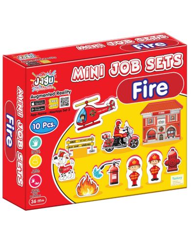 Комплект говорещи играчки Jagu - Пожарна, 10 части - 1