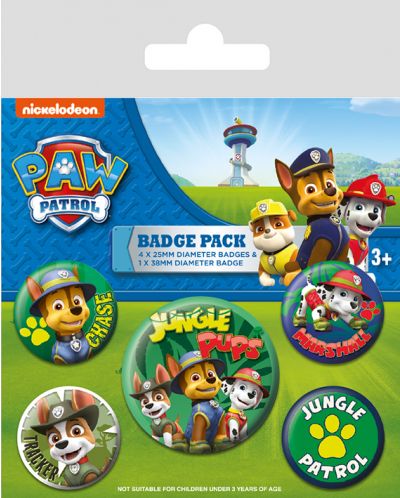 Комплект значки Pyramid - Paw Patrol (Jungle)