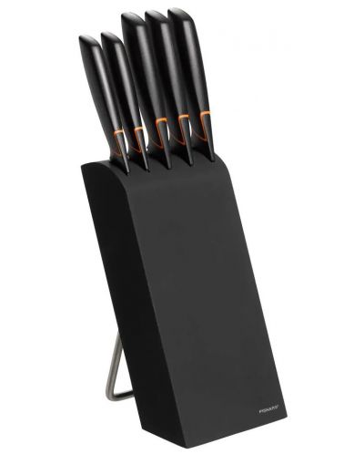Комплект от 5 домакински ножа с поставка Fiskars - Edge - 1