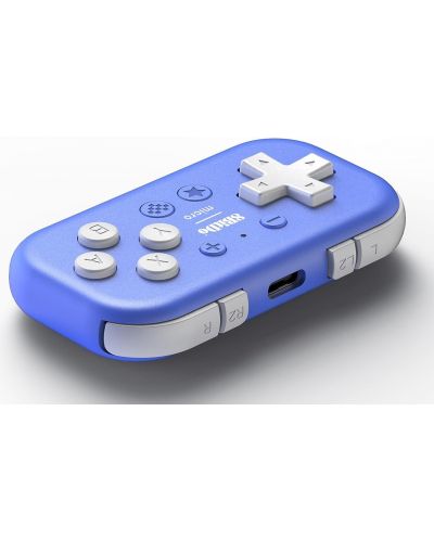 Безжичен контролер 8BitDo - Micro Gamepad, син (Nintendo Switch/PC) - 2