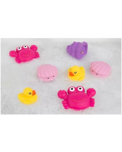 Комплект играчки за баня Playgro - Морски животни, за момиче, 7 броя - 4