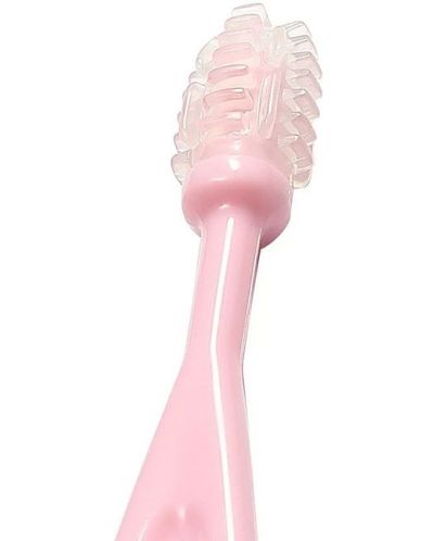 Комплект четки за зъби Babyono - 550/01, розови, 3 броя - 1