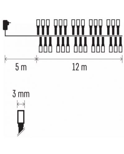 LED Лампички Emos - Cluster, 600 броя, 7.2 W, 12 m - 7