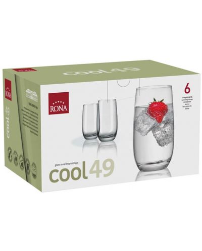 Комплект чаши за вода Rona - Cool 4218, 6 броя x 350 ml - 2