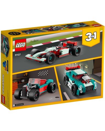 Конструктор LEGO Creator 3 в 1 - Състезателен автомобил (31127) - 3