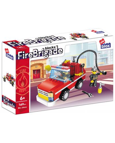 Конструктор Alleblox Fire Brigade - Пожарна кола, 140 части - 1