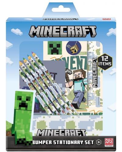Комплект ученически пособия Jacob - Minecraft Adventure, 12 части - 1