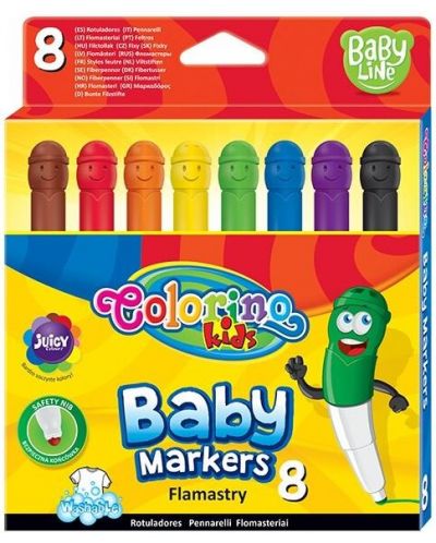 Комплект флумастери Colorino Kids - 8 цвята - 1